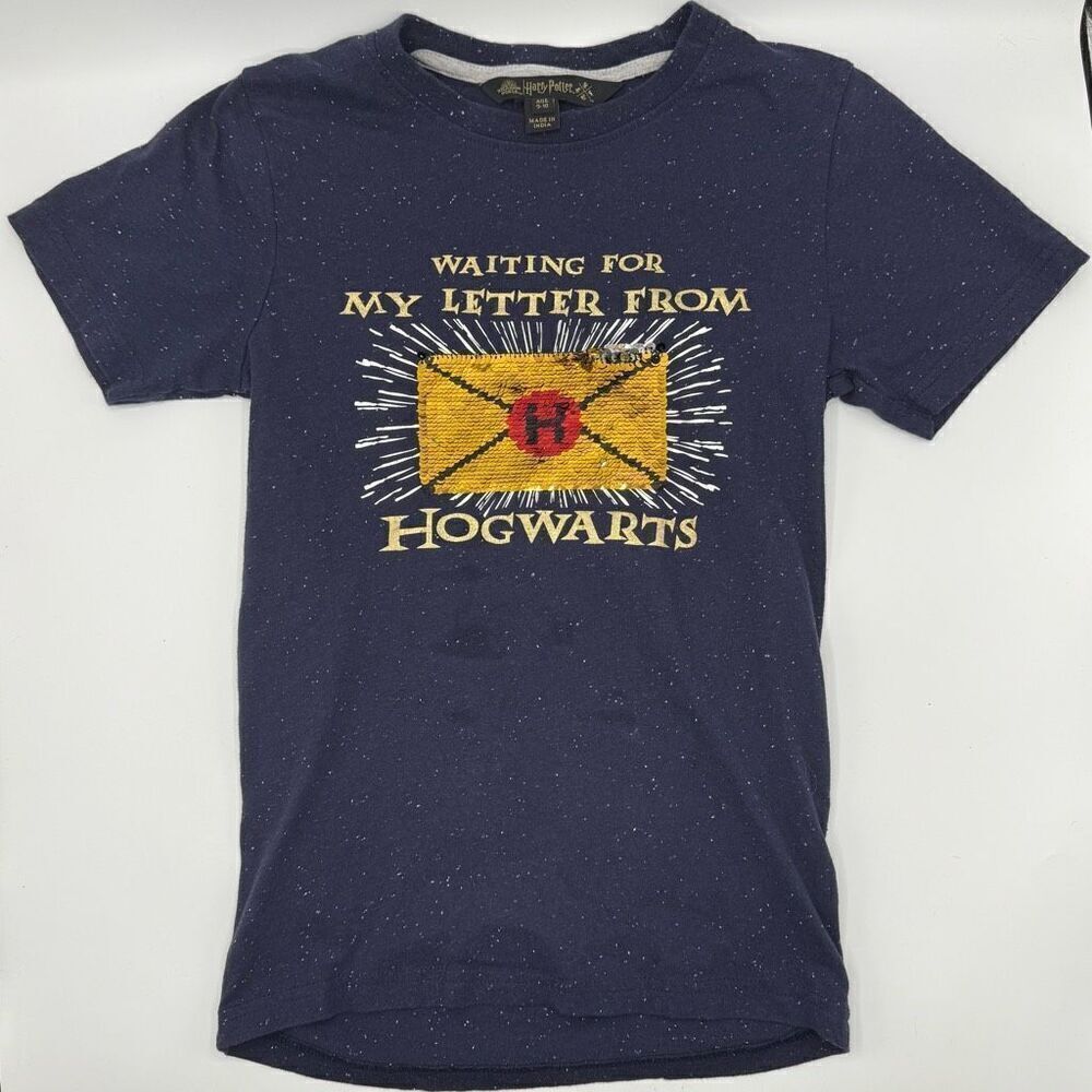 Wizarding World Harry Potter Flip Sequin Waiting On My Hogwarts Letter tee shirt